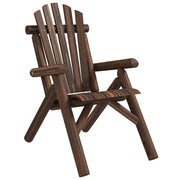 Sedia da giardino Adirondack Sedia in legno con schienale alto e bracciolo in legno di abete marrone 83 x 68 x 101 cm ideale per giardino e patio
