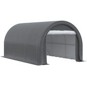 Box Auto da Esterno 500x300x240 cm in Acciaio zincato e Polietilene Grigio