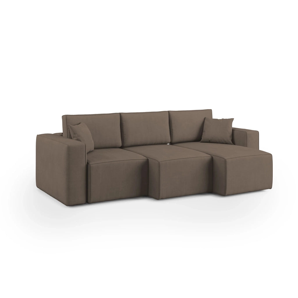 Morfeo Divano 3 sedute tessuto impermeabile 245 cm marrone