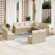 Set Divani da Giardino 11 pz con Cuscini Beige in Polyrattancod mxl 114550