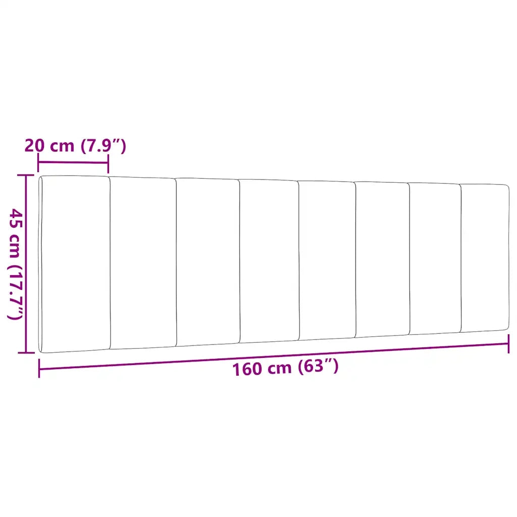 Cuscino Testiera Hanko Blu 160 cm in Tessuto CFW7831295
