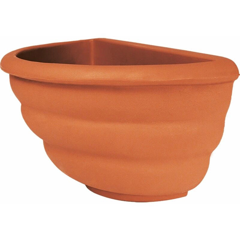 Vaso da parete decorativo classico tradizionale 50x27 H25 in polimero resistente terracotta per piante per giardini e terrazze - Made in Italy