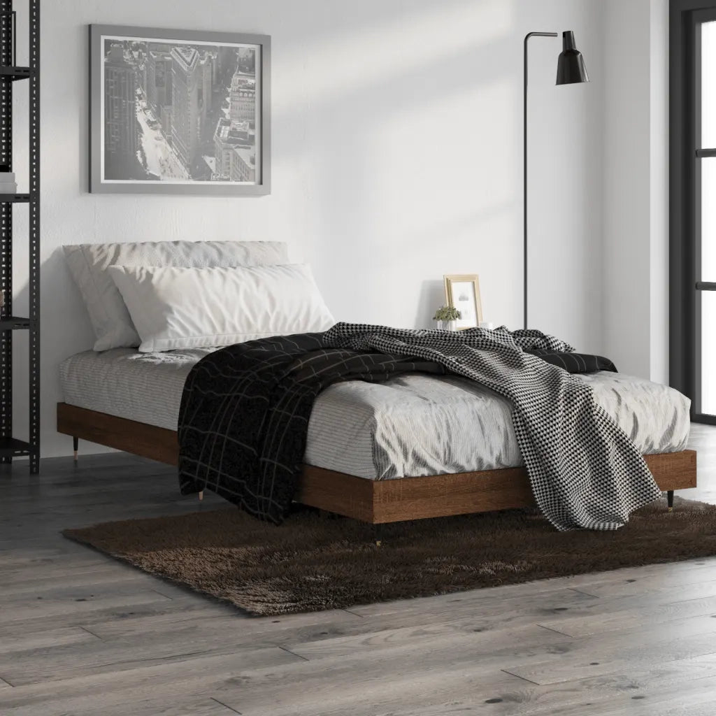 Giroletto senza Materasso Rovere Marrone 100x200 cm Truciolato 832164