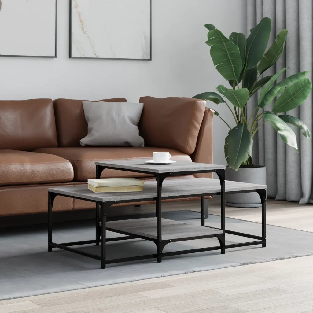 Tavolino da salotto | Tavolino da caff¨¨ | Tavolino da Soggiorno Grigio Sonoma 102x60x45cm Legno Multistrato