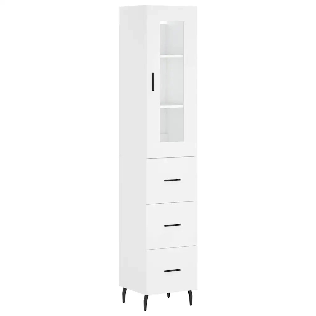 Credenza Bianca 34,5x34x180 cm in Legno Multistrato 3199249