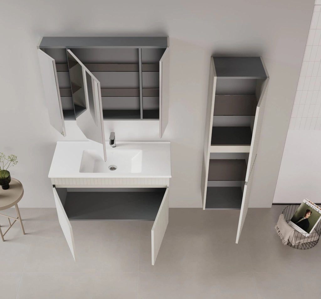 Mobile lavabo "Tivoli 100" - 100 x 45 x 57 cm - Cashmere opaco