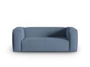 Cosmopolitan Design - Divano "Mackay" 2 posti in velluto strutturato jeans blu 