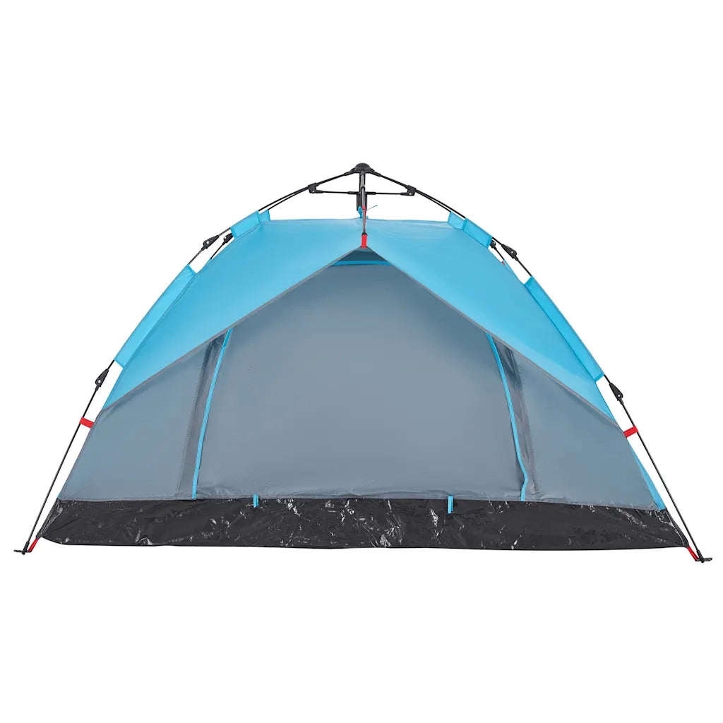 Tenda a Cupola da Campeggio 3 Persone-Tenda per Escursionismo Blu a Rilascio Rapido 711837