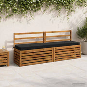 Cuscino per panchina SOEST 100% Poliestere Nero 200 x 40 x 8 cm 950096