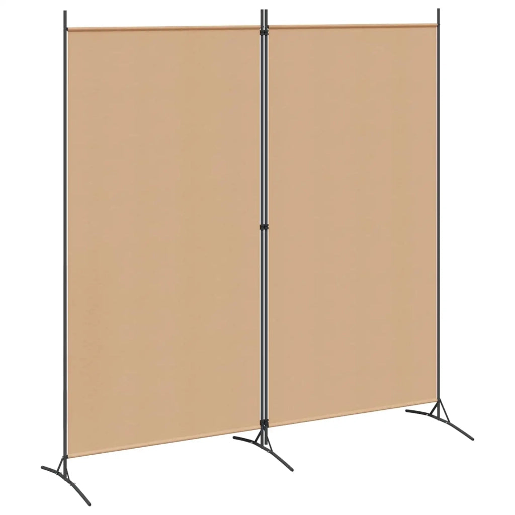 Divider Stanza | Paravento | Divisorio Ambienti a 2 Pannelli Beige 175 x 180 cm Tessuto