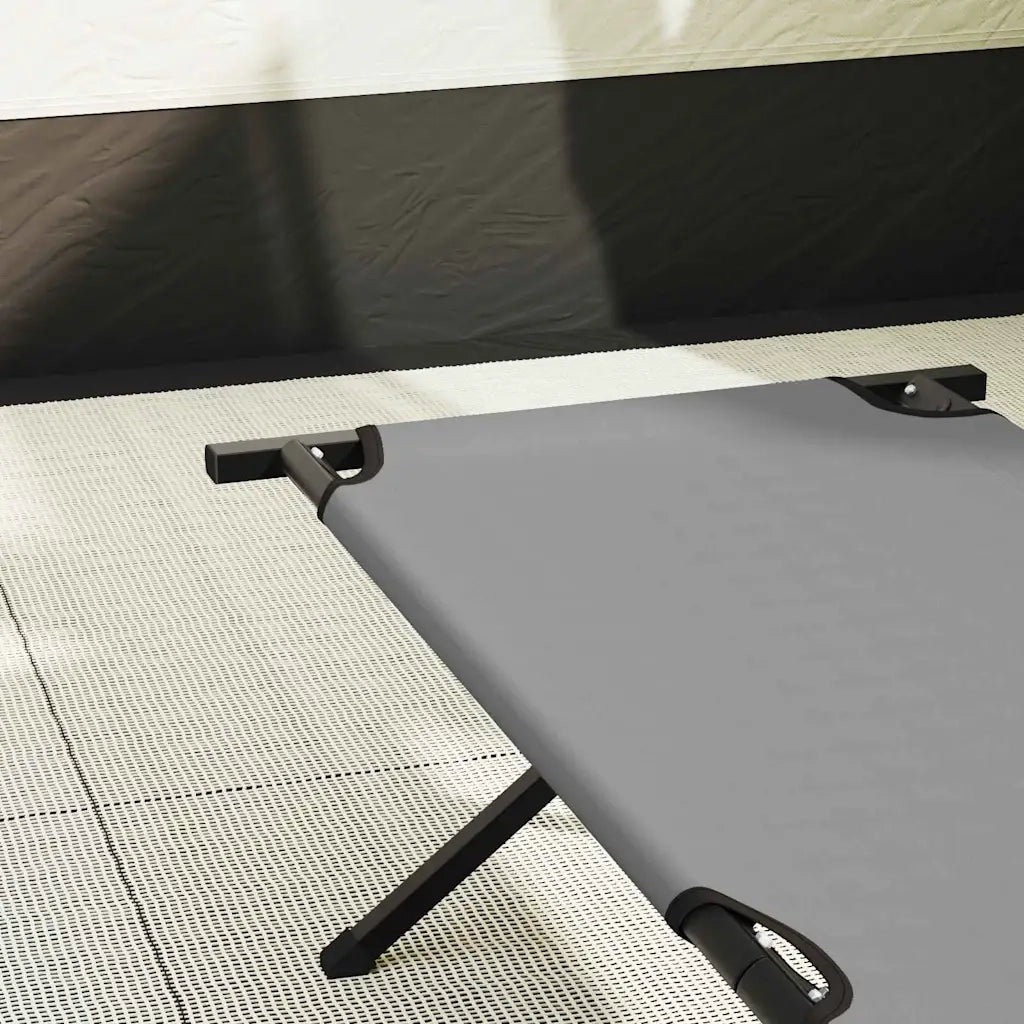 Letto da campeggio pieghevole 2 pz Grigio 210 x 80 x 46 cm CFW8446471