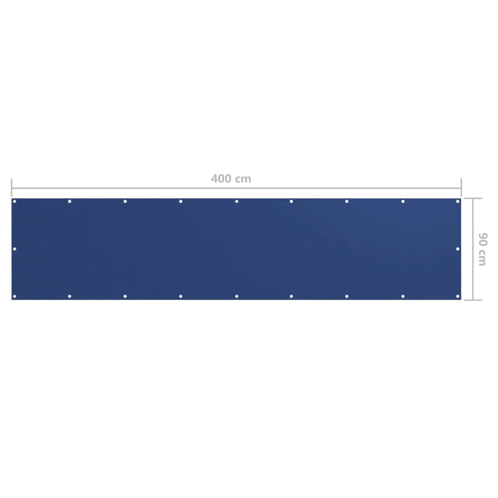 Schermo per balcone schermo per la privacy 90 x 400 cm tessuto Oxford blu 02_0010109