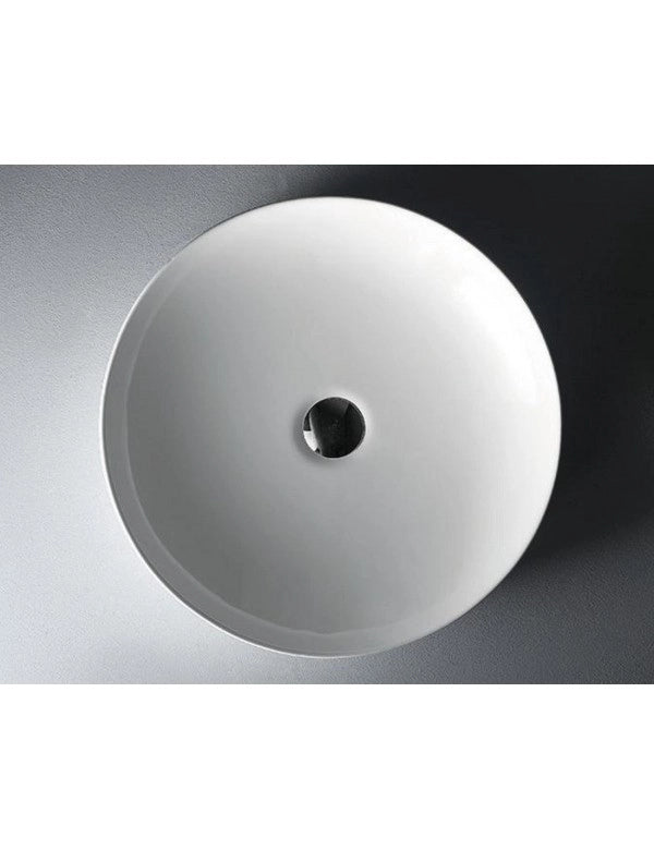 Lavabo rotondo da appoggio senza foro PESTAK 48x48x10 cm