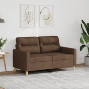 Divano a 2 Posti-Sofa 2 Posti Marrone 120 cm in Tessuto 371252