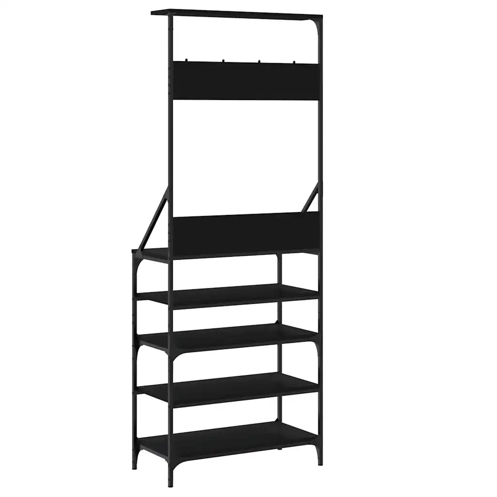 Appendiabiti con Porta Scarpe Nero 70x34x184 cm CFW2771304
