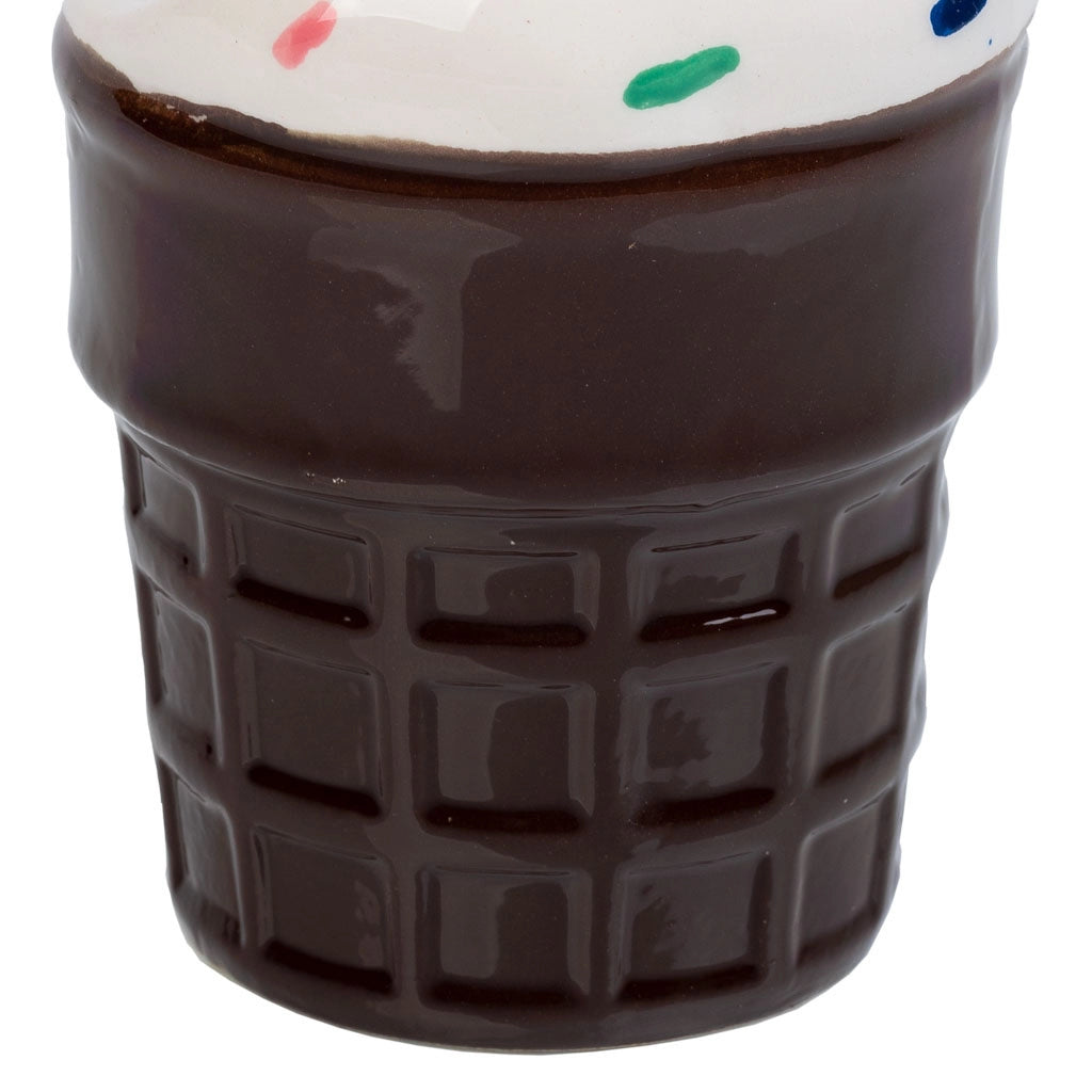 Portapenne in ceramica satinata marrone d7,5x15h