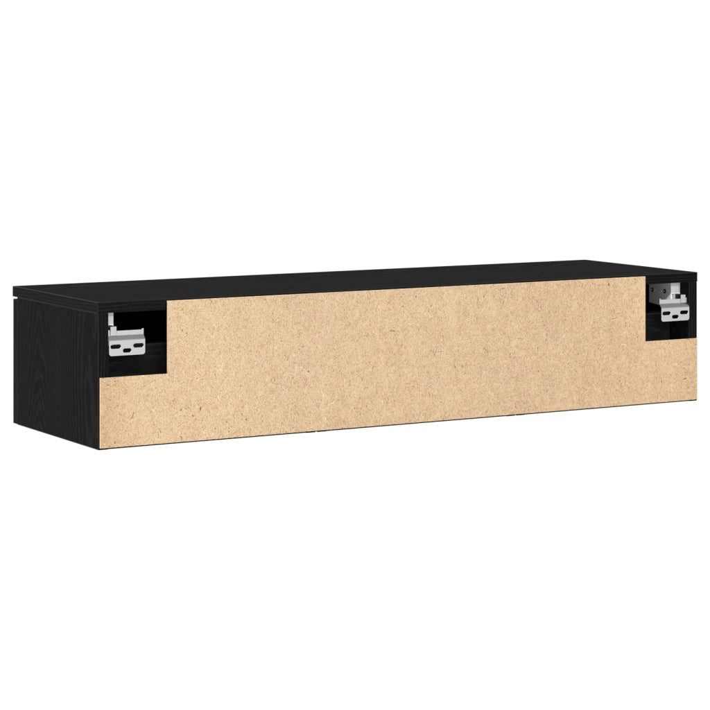 Armadio da parete in rovere nero 102x30x20 cm realizzato in legno ingegnerizzato