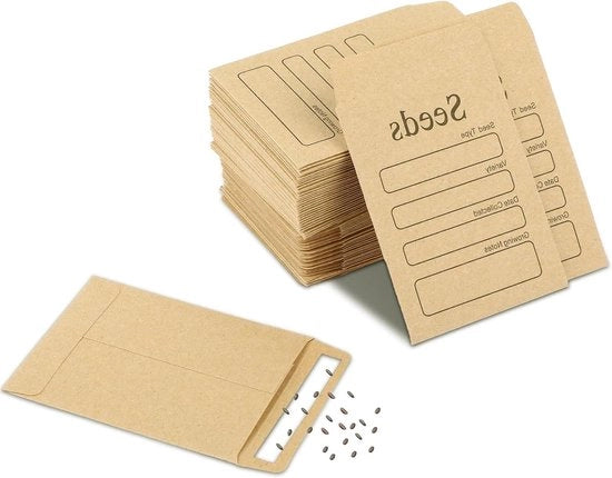 100 piccoli sacchetti in carta per l'archiviazione di semi, monete e gioielli - confezioni regalo per Natale