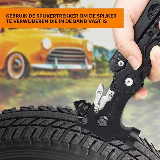 Kit di multitool da 37 in 1 - Set di strumenti multifunzione - Tonnellino - Taglia cavi - Nero