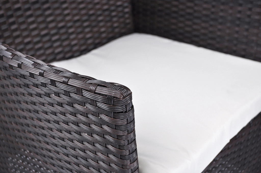 Salotto da giardino in rattan, set di divani da esterno in polyrattan marrone - Erica - RT-E09ZB