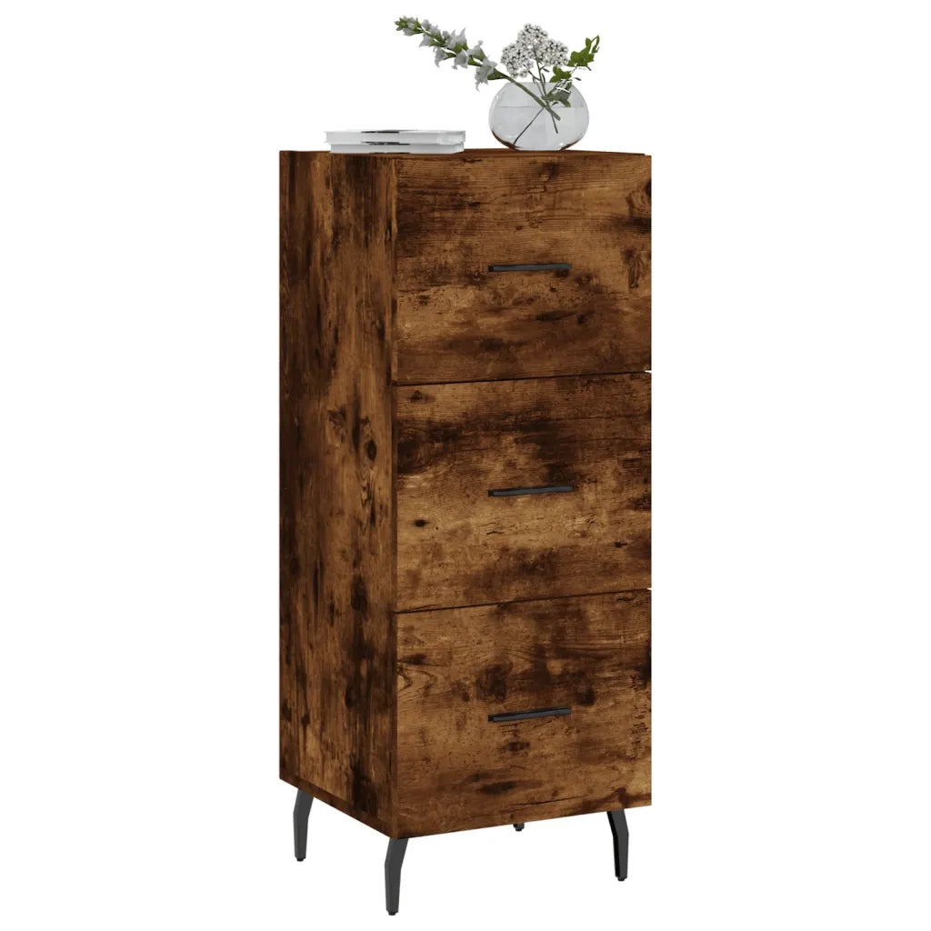 Credenza | Madia | Buffet da pranzo | Armadio da pranzo Rovere Fumo 34,5x34x90 cm in Legno Multistrato