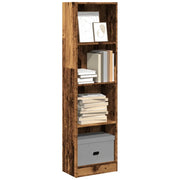 Libreria-Scaffale per Libri-Mobile di Stoccaggio Legno Antico 40x24x143 cm in Truciolato