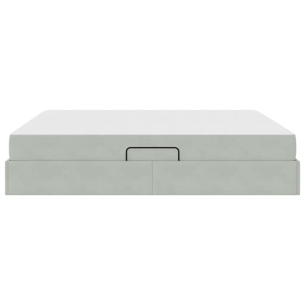 Letto con contenitore e materasso Grigio chiaro 160 x 200 cm 3399730