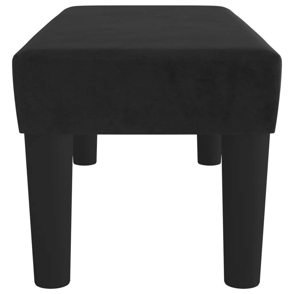 Panca Nera 70x30x30 cm in Velluto 346640