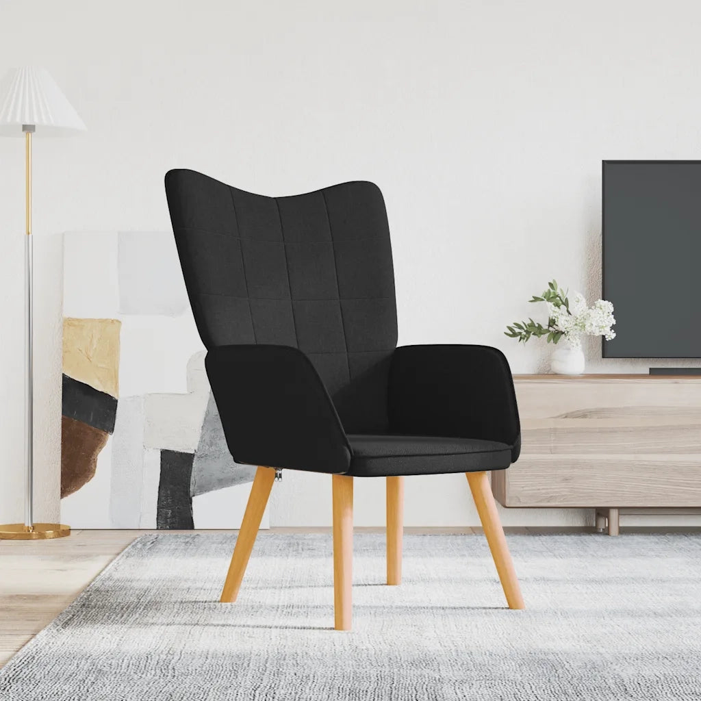 Sedia Relax Nera in Tessuto 327925