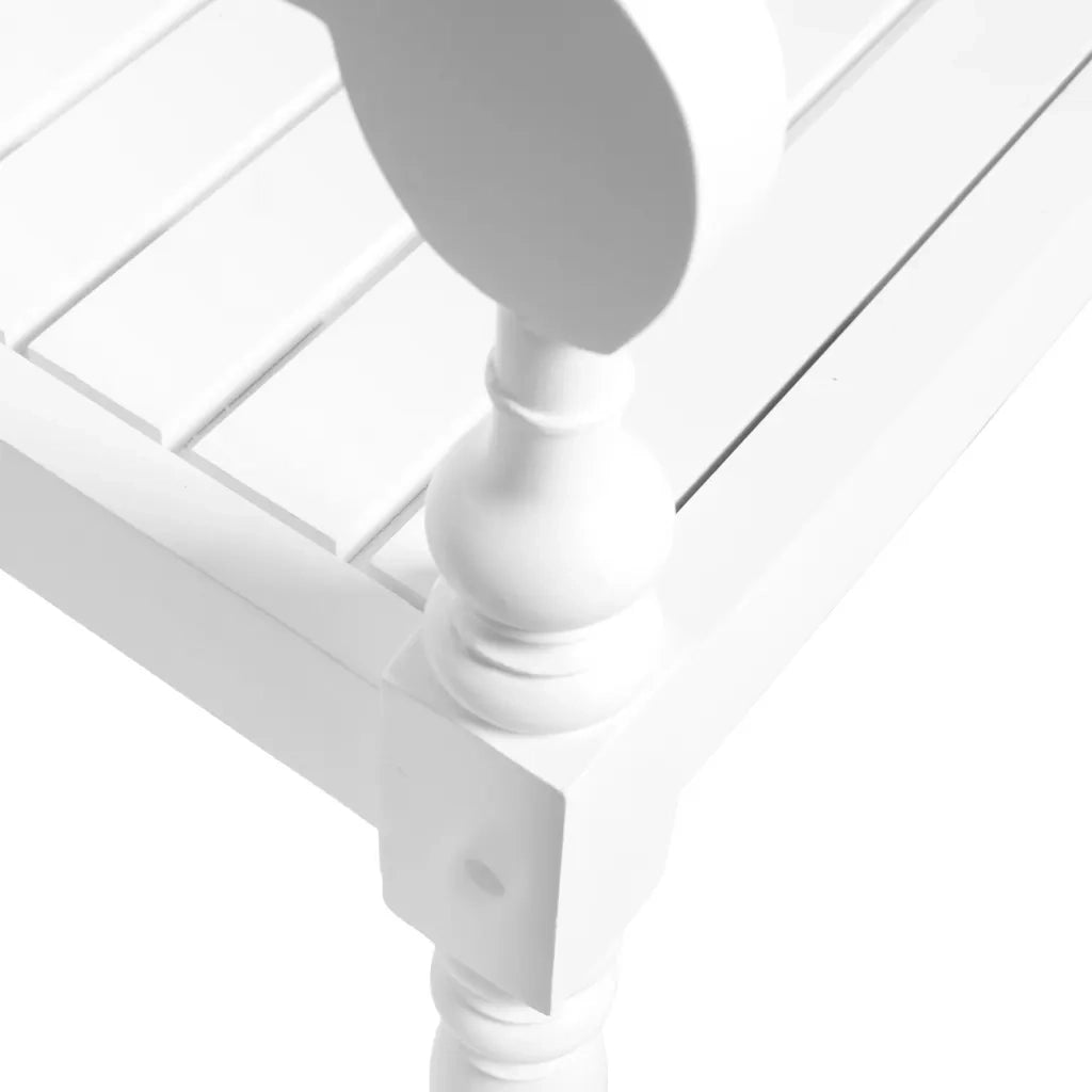 Panchina Batavia 98 cm in Legno Massello di Mogano Bianca cod mxl 53161