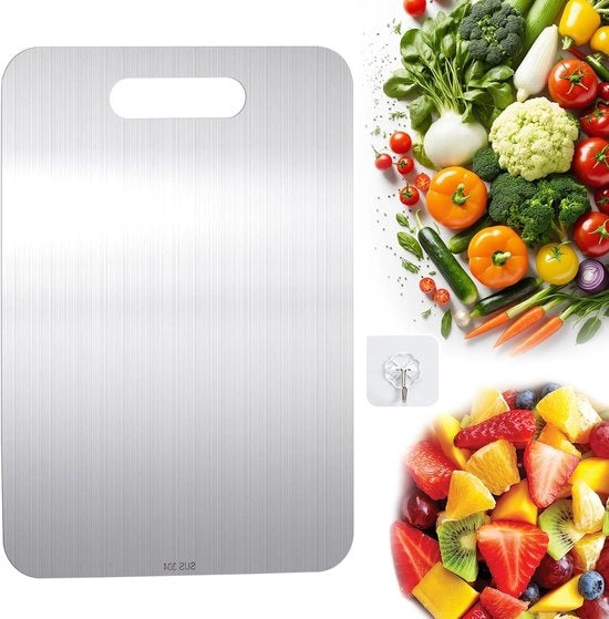 Snodo Raccordabile per Cucina in Acciaio Inox 33x23.5cm - Doppio, BPA-Non Tossico & Sanitario - Incluso Gancio
