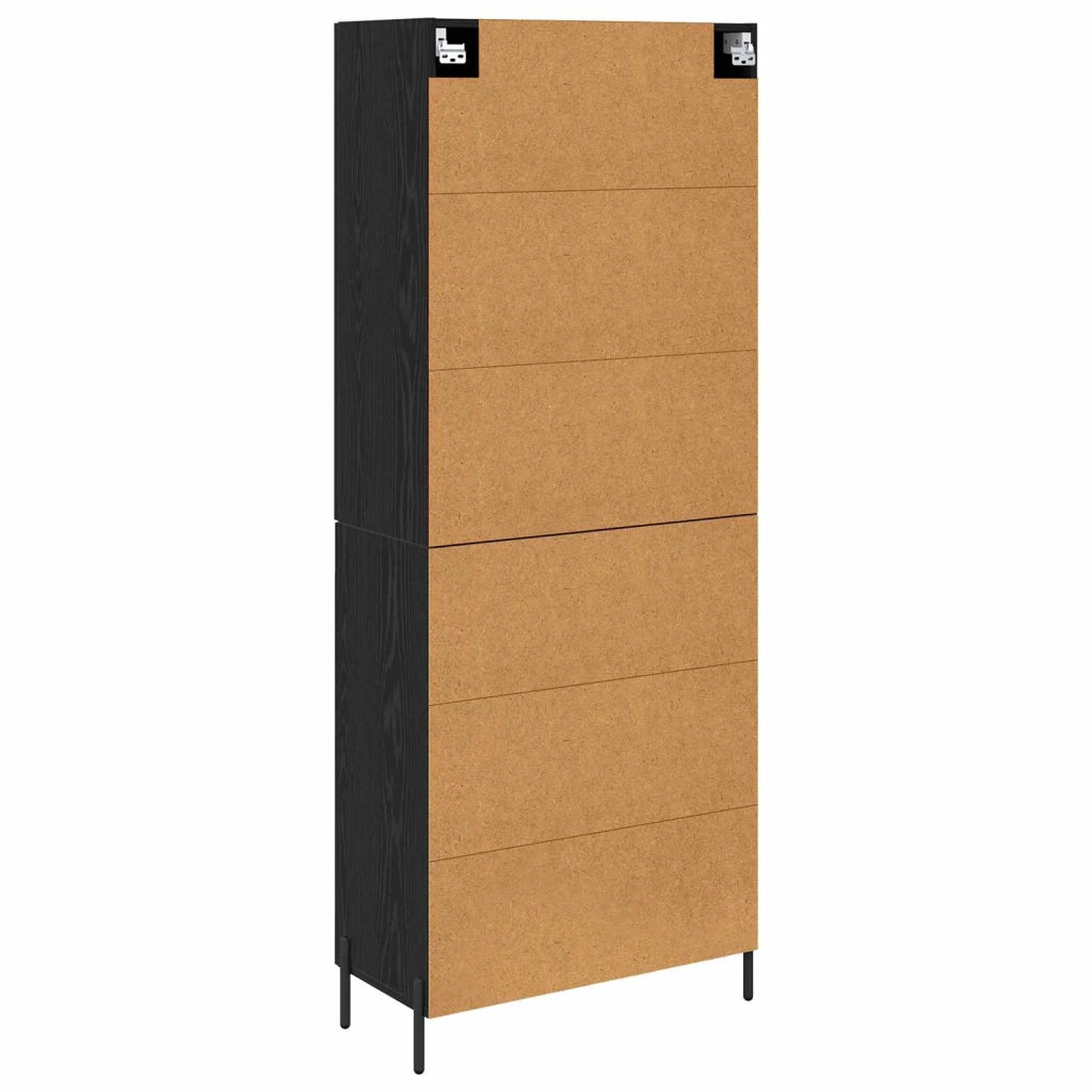 Credenza Rovere Nero 69,5 x 34 x 180 cm Legno multistrato 3416204