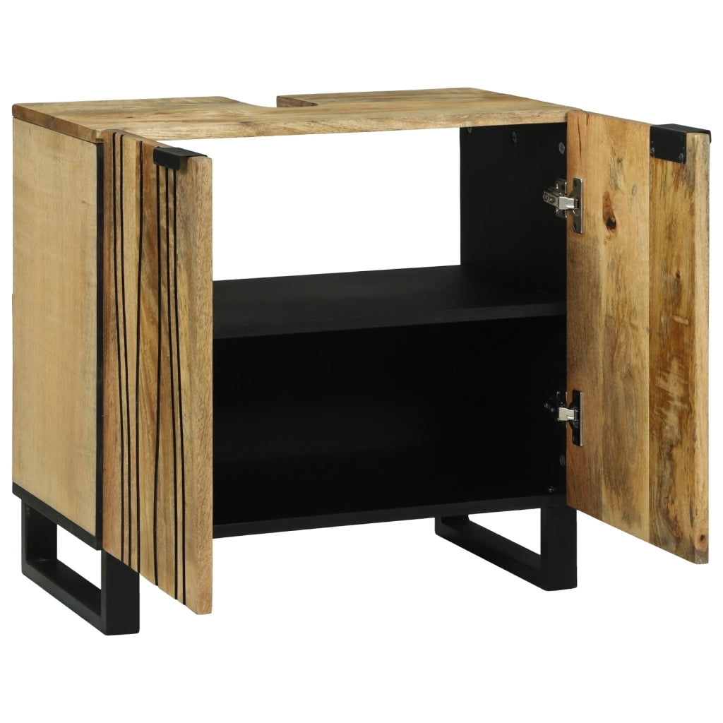 Mobile per Lavabo 62x33x58 cm Legno Massello di Mango e Legno Ingegnerizzato