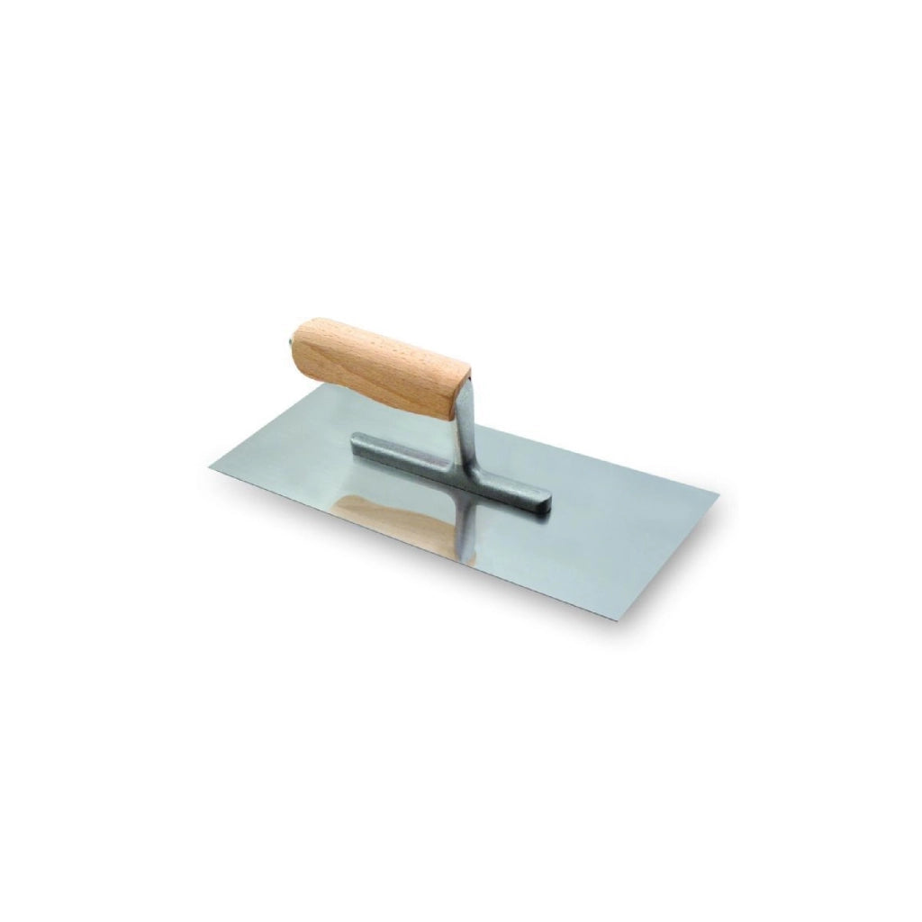 Frattone in acciaio inox con manico in legno 120 x 280 mm