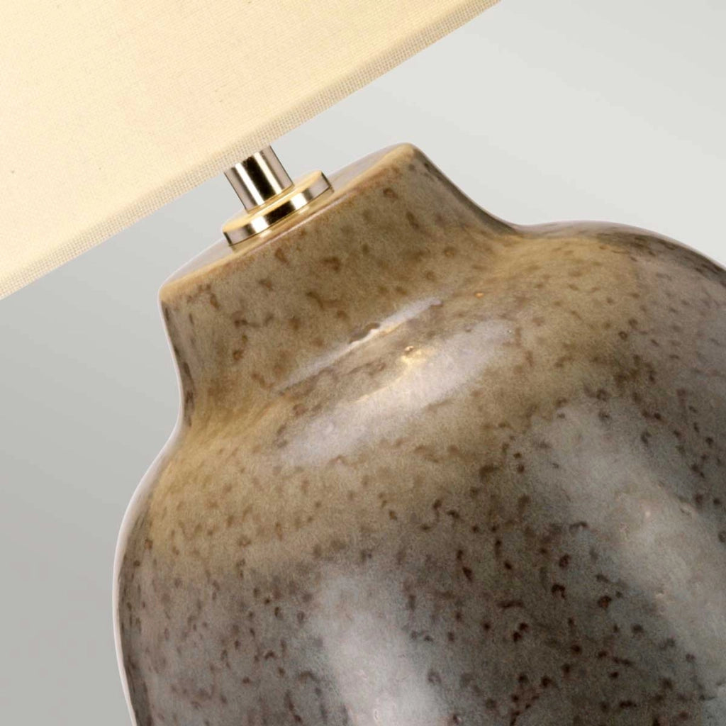 Lampada da tavolo ceramica grigio/marrone Grange Park E27 Elstead