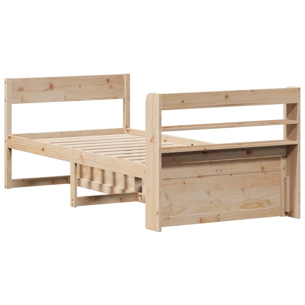 Letto senza Materasso 90x190 cm in Legno Massello di Pino