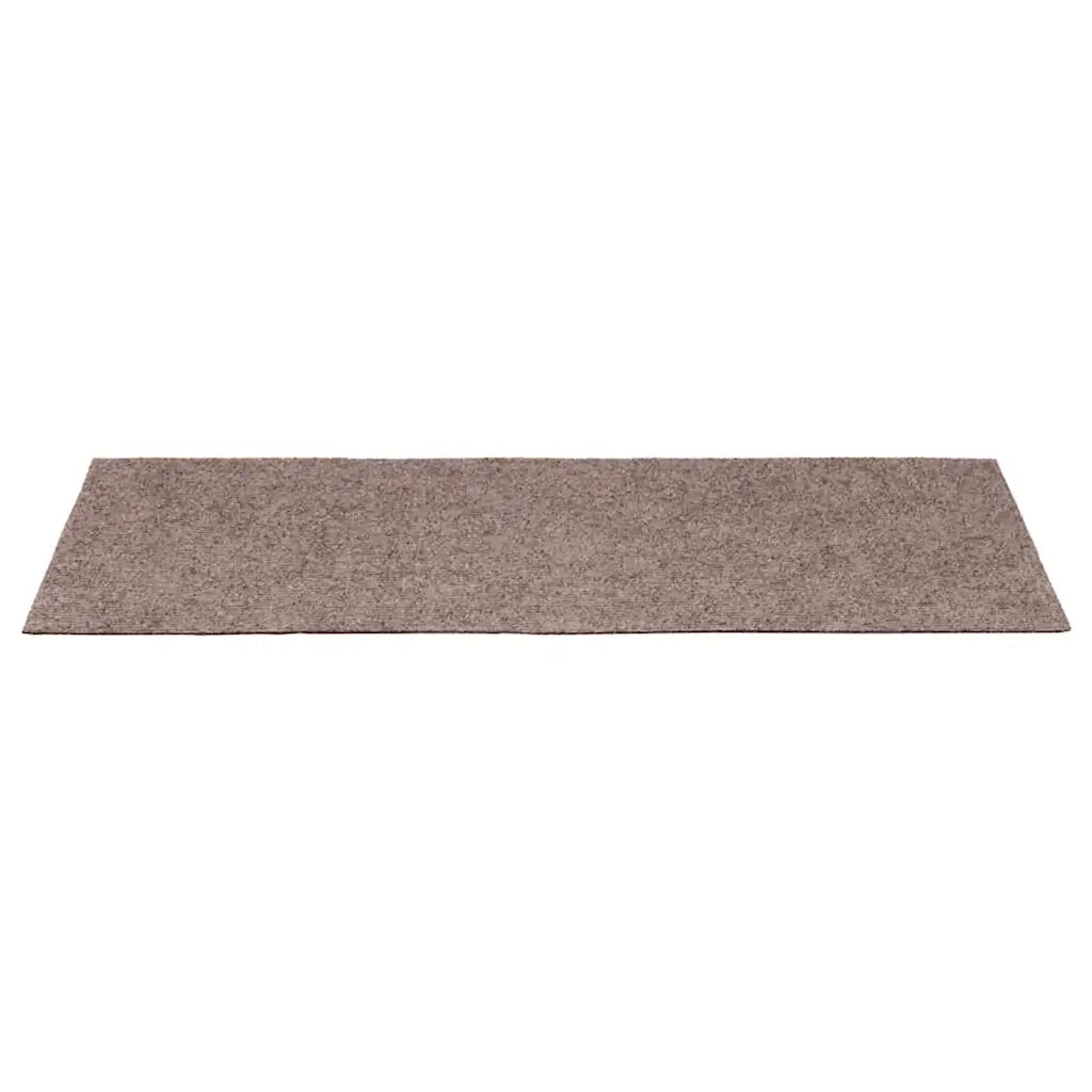 Tappetini per scale autoadesivi 30 pz 65x21x4 cm Marrone Chiaro Bordo rettangolare 3365691