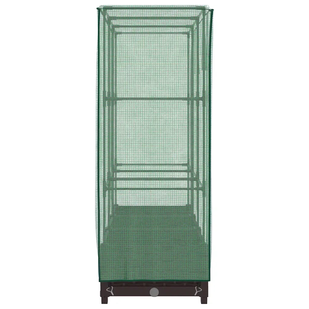 Fioriere | Cassetta per fiori | Letto Rialzato con Copertura Serra Effetto Rattan 120x40x123 cm