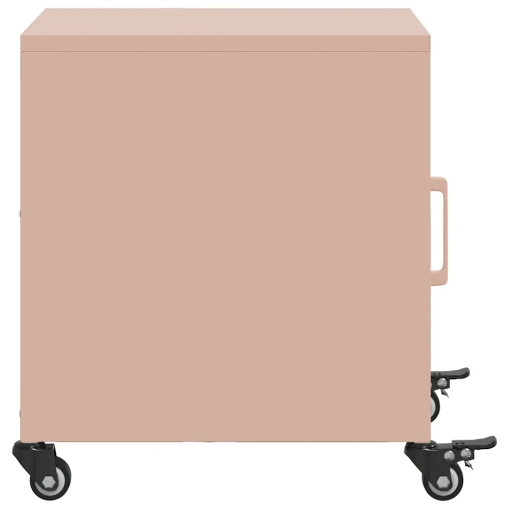 Comodini 2 pz-Set di 2 Tavolino da notte Rosa 36x39x43,5 cm in Acciaio 175008