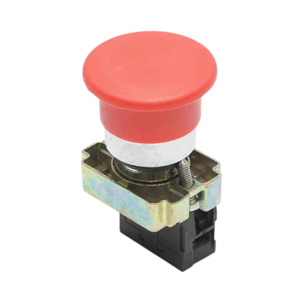 Pulsante di comando STOP rosso con ritorno a fungo 1NC, 400V/10A, LAY5 Breckner Germany