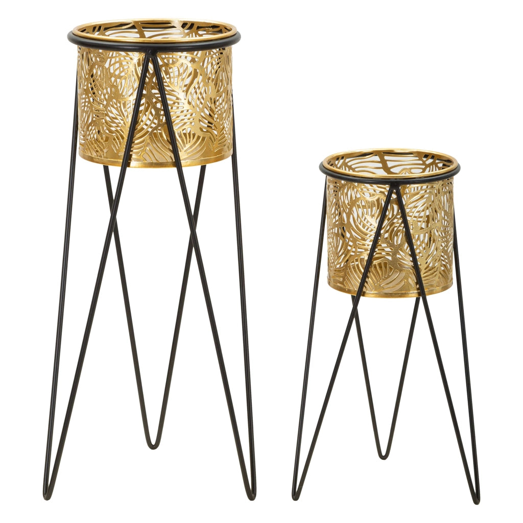 ElTocu, Vaso set 2 Vasi, Portavasi Rimovibili, oro