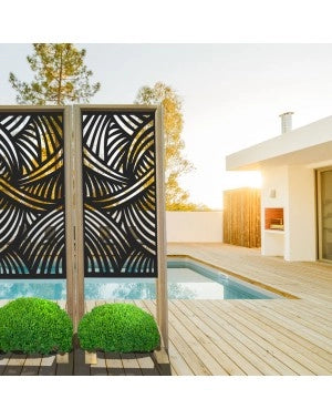 FASCE - Separè  - Paravento modulabile - 70x190cm - in Legno e PVC Colore: nero