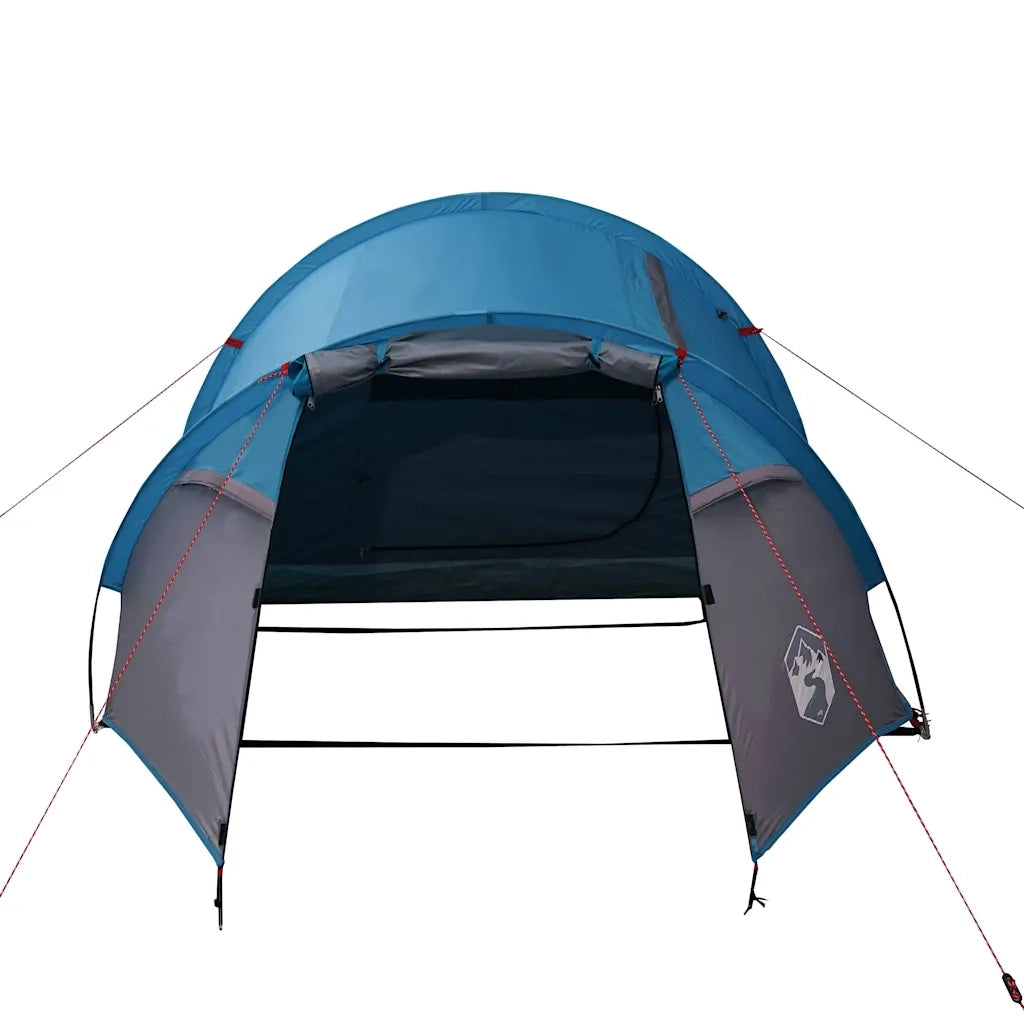 Tenda da Campeggio a Tunnel per 2 Persone Blu Impermeabile 94387