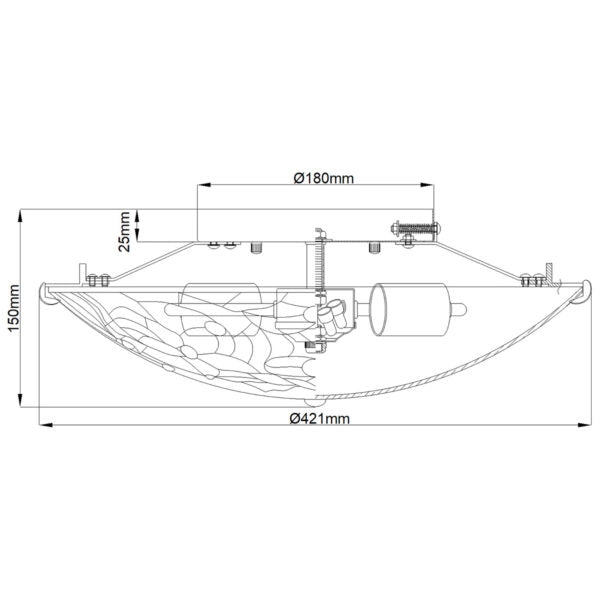 Lampada a sospensione Quoizel Vanguard nero antico 4xE14