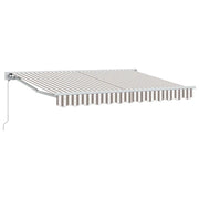Tenda retrattile manuale Grigio chiaro e bianco 4 × 3 m 3426087