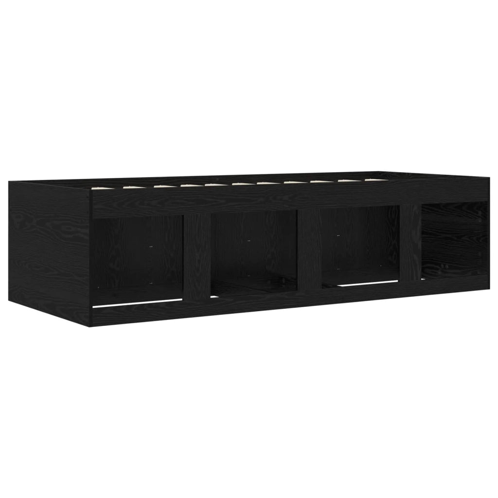 Telaio del letto con storage con porta Rovere Nero 80 x 200 cm 3429499