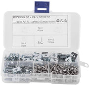 Clip U a forma di lettera 200 pezzi/set - Materiale di fissaggio - Materiale di fissaggio - Viti self-tapping - Acciaio inossidabile - Alto 65 manganese acciaio di alta qualità