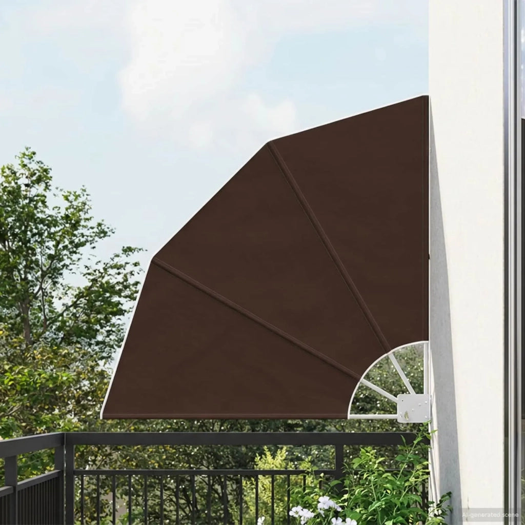 Schermo di Privacy per Balcone 115 x 115 cm Poliestere Marrone 42037163