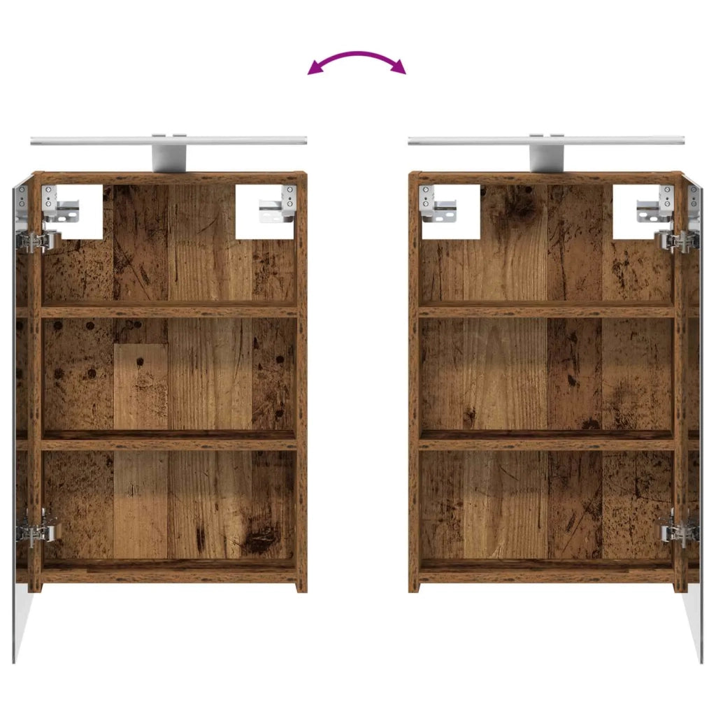Set di mobili per il bagno 4 pcs Legno antico 3407461