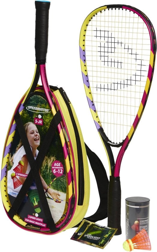 Set per bambini - Impianto di speed-badminton/crossminton originale, comprensivo di 2 Speeders e una borsa